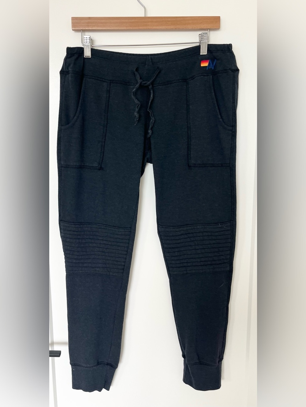 Aviator Nation Moto Sweatpants Joggers Unisex Adult Navy Blue Size XL